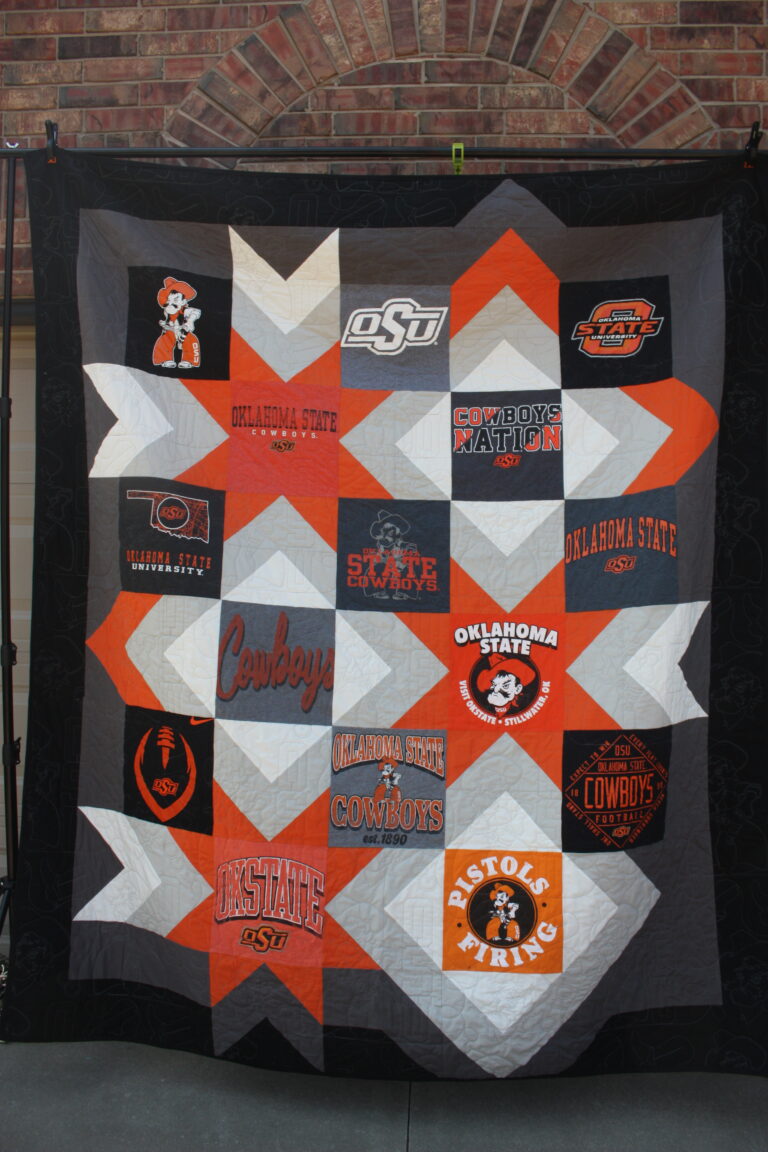 Oklahoma State University OSU Cowboys TShirt Quilt Pistol Pete