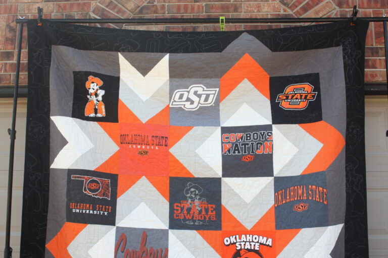 Oklahoma State University OSU Cowboys TShirt Quilt Pistol Pete