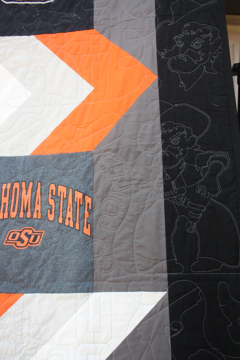 Oklahoma State University OSU Cowboys TShirt Quilt Pistol Pete