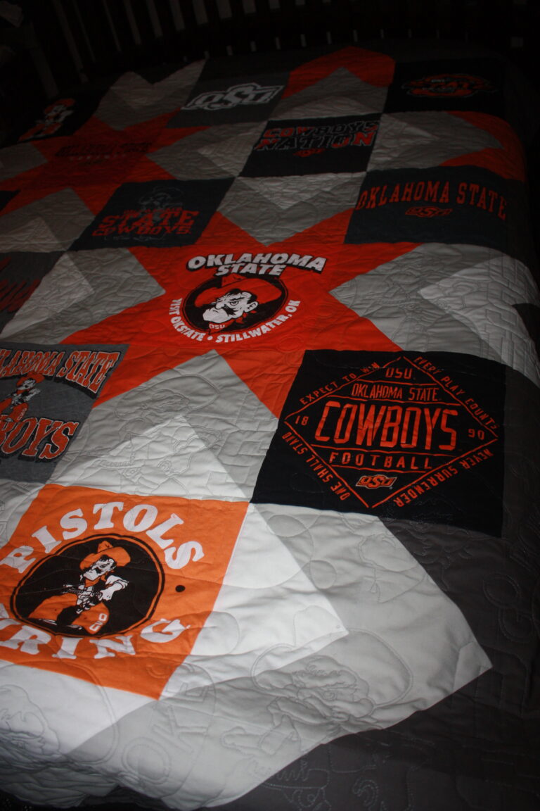 Oklahoma State University OSU Cowboys TShirt Quilt Pistol Pete