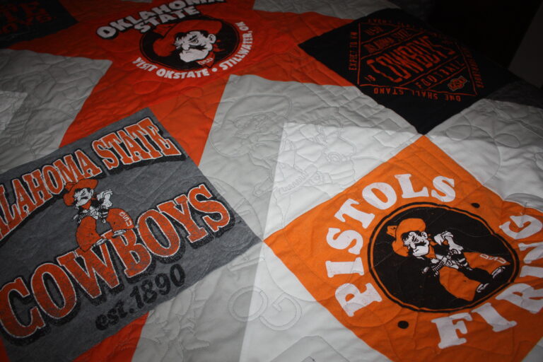 Oklahoma State University OSU Cowboys TShirt Quilt Pistol Pete