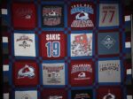 Colorado Avalanche T-Shirt Quilt