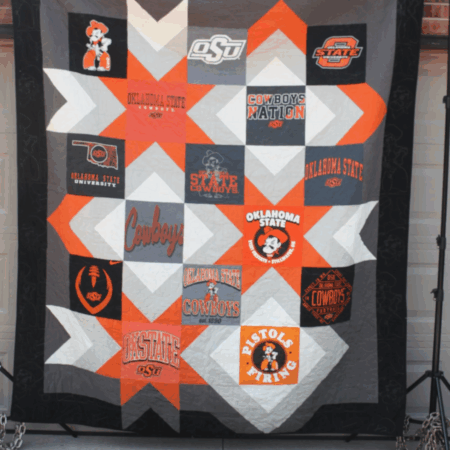 Oklahoma State University OSU Cowboys T-Shirt Quilt