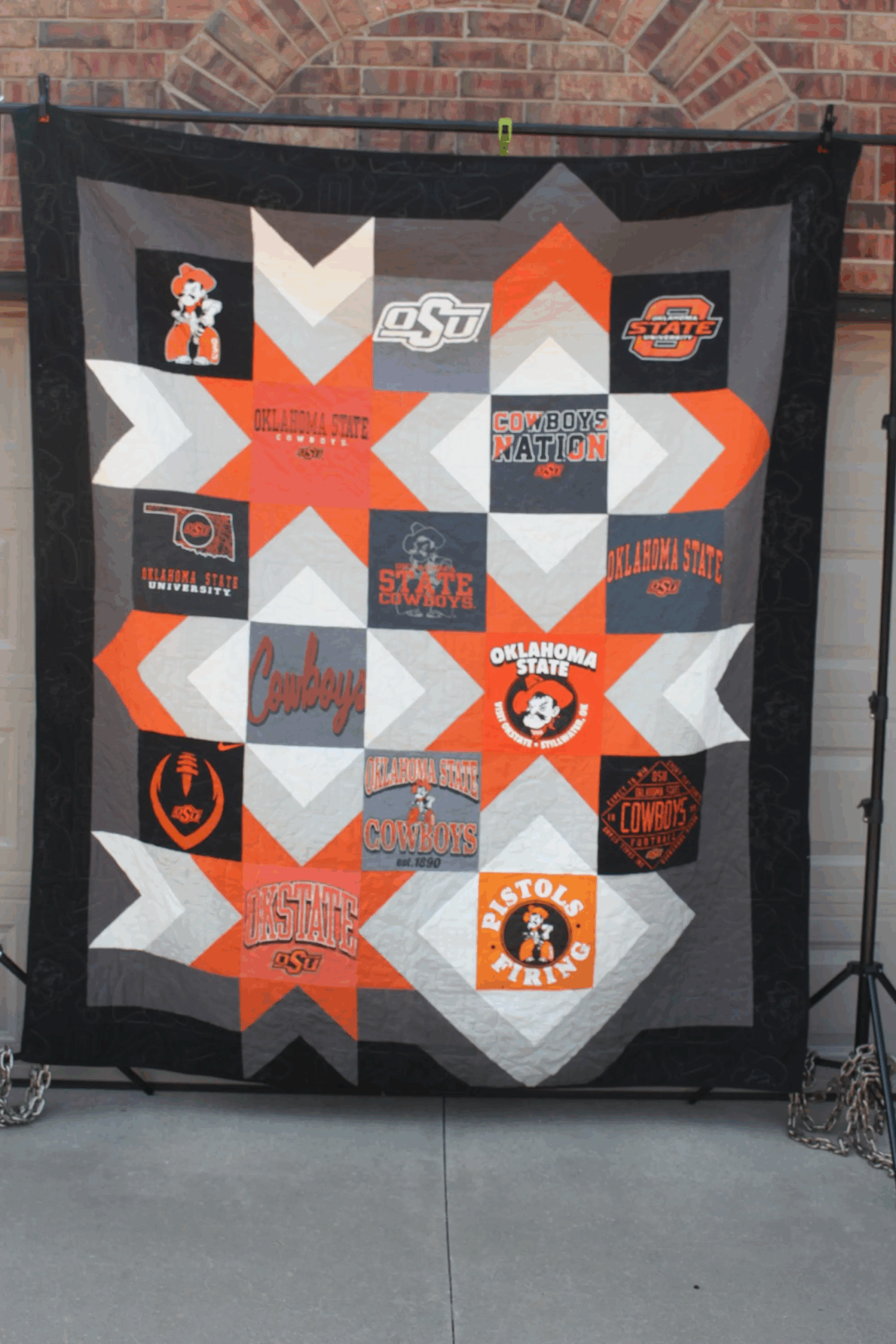 Oklahoma State University OSU Cowboys T-Shirt Quilt