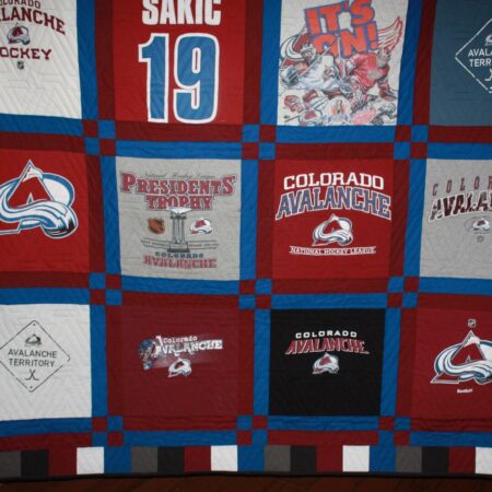 Colorado Avalanche T-Shirt Quilt