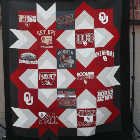 Oklahoma University OU Sooners T-Shirt Quilt