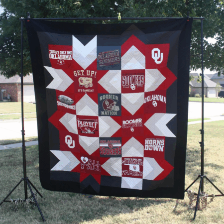 Oklahoma University OU Sooners T-Shirt Quilt