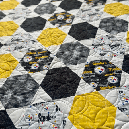 Pittsburgh Steelers Hexagon Quilt
