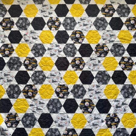Pittsburgh Steelers Hexagon Quilt