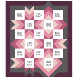 TShirt Quilt Diamond Star